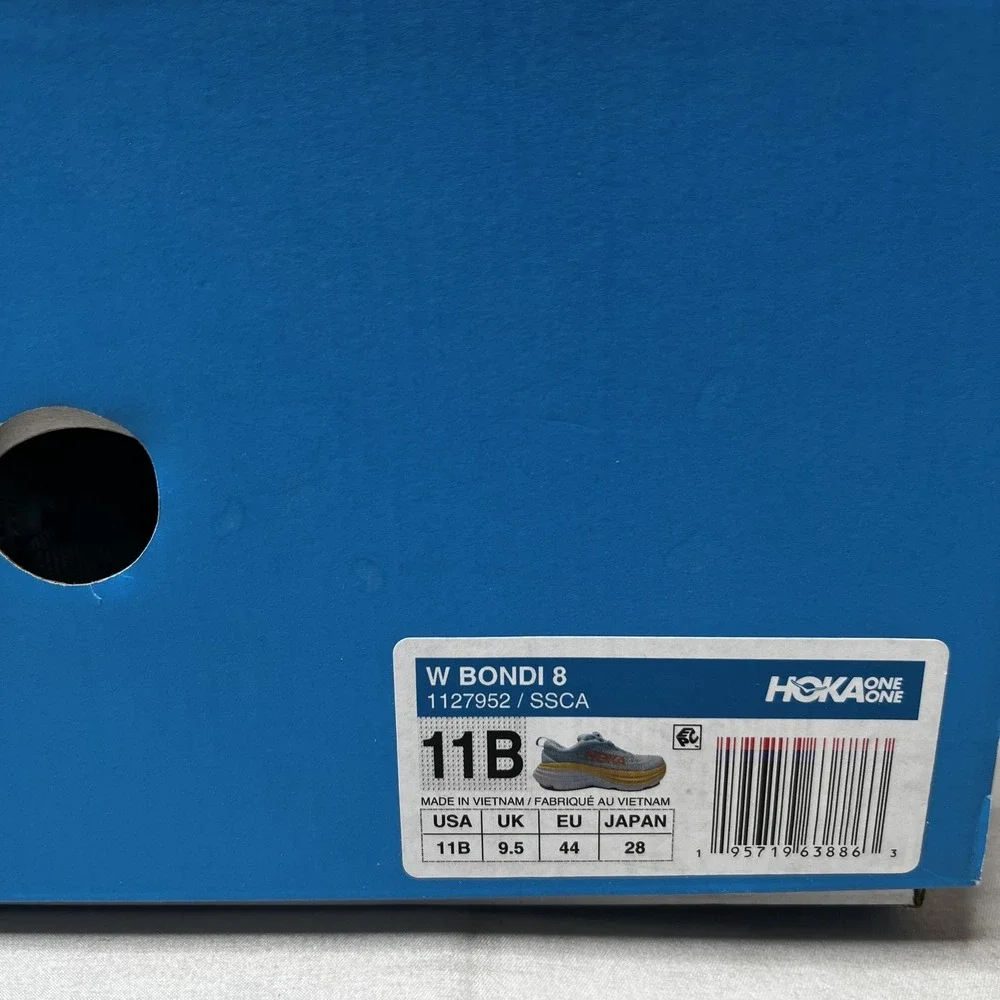 HOKA Bondi 8 Shoes Womens 11B / Men's 10B Cushioned Running Walking Trainers - Picture 4 of 15